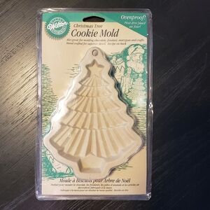 Vintage Wilton Christmas Tree Cookie Mold Stoneware 1997 NEW